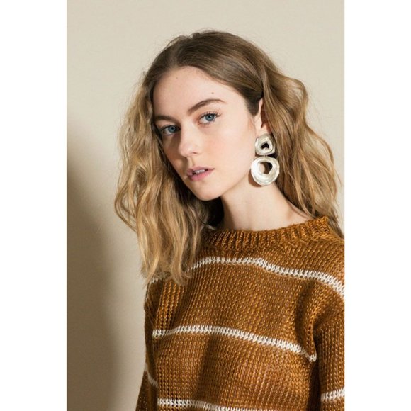 Samuji Sheena Linen Sweater in Copper - Picture 3 of 13